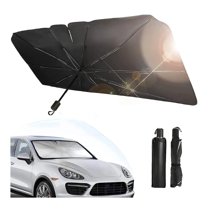 Car Windshield Sun Shade Umbrella, Foldable Automotive Umbrella